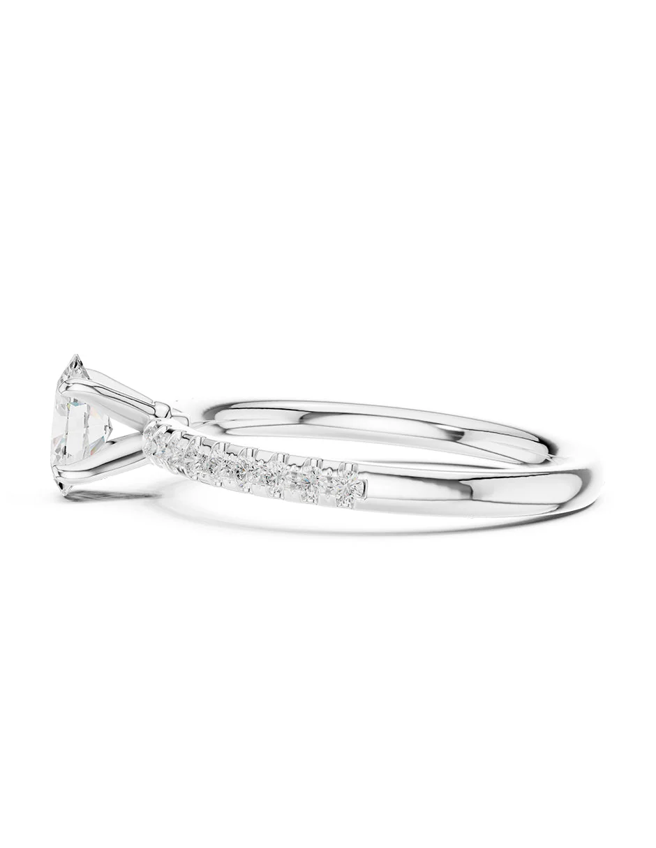 Montura para personalizar - piedras laterales - AMORE253-OV - Image 2