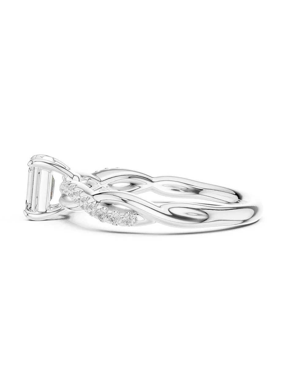 Montura para personalizar - piedras laterales - AMORE254-EM - Image 2