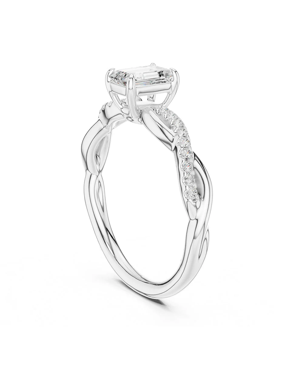 Montura para personalizar - piedras laterales - AMORE254-EM - Image 3