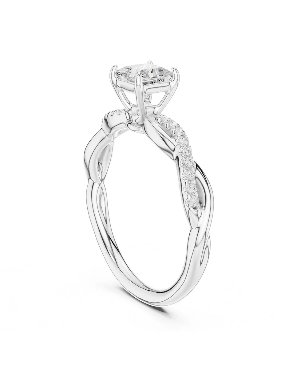 Montura para personalizar - piedras laterales - AMORE254-PR - Image 3