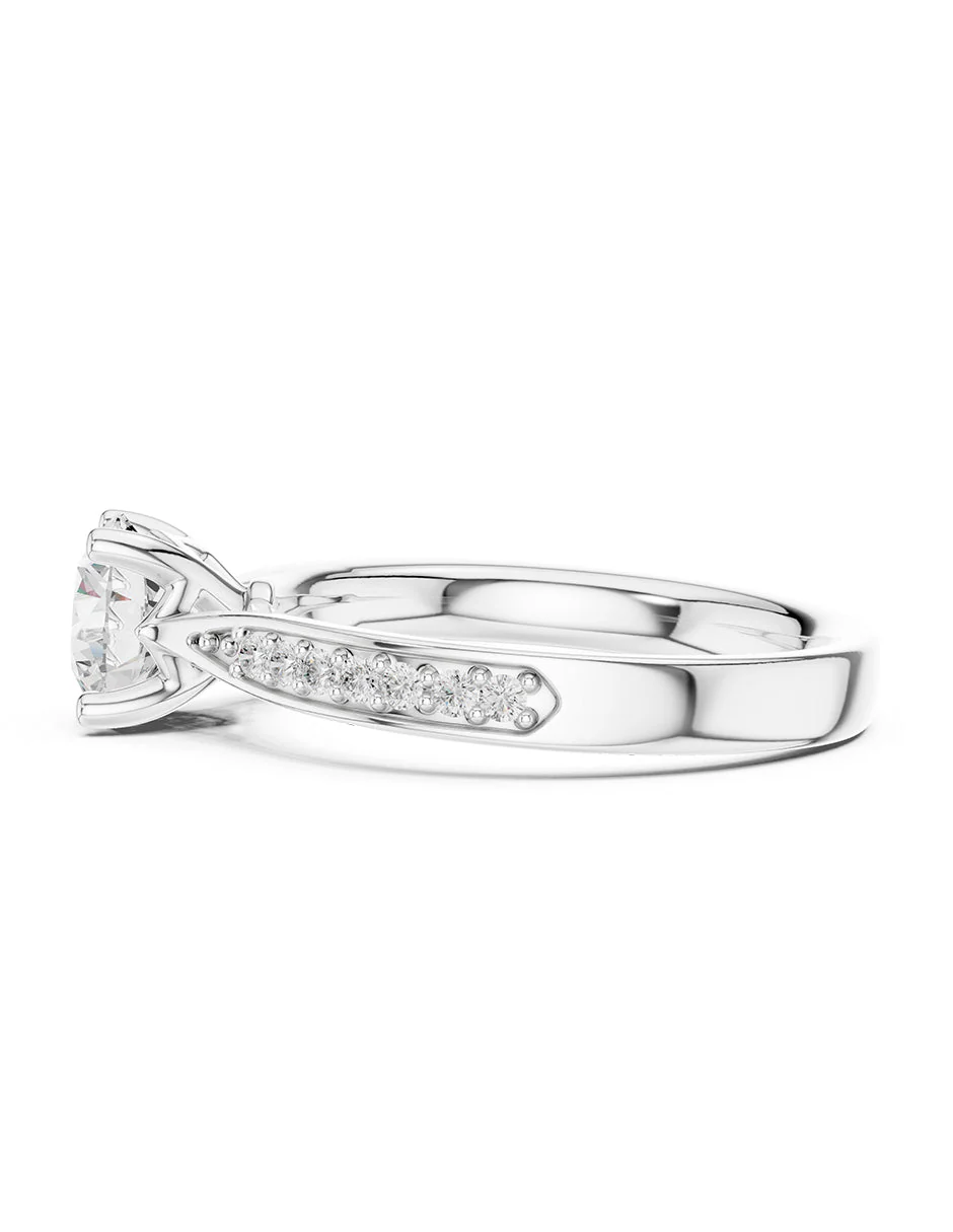 Montura para personalizar - piedras laterales - AMORE269-RD - Image 2