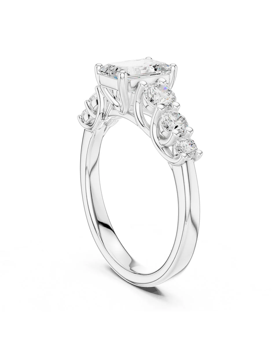 Montura para personalizar - piedras laterales - AMORE272-EM - Image 3