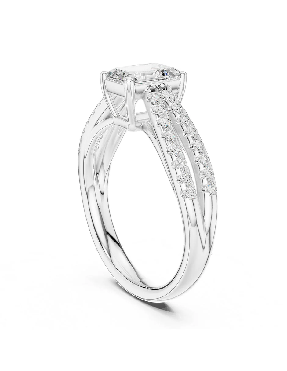 Montura para personalizar - piedras laterales - AMORE273-EM - Image 3