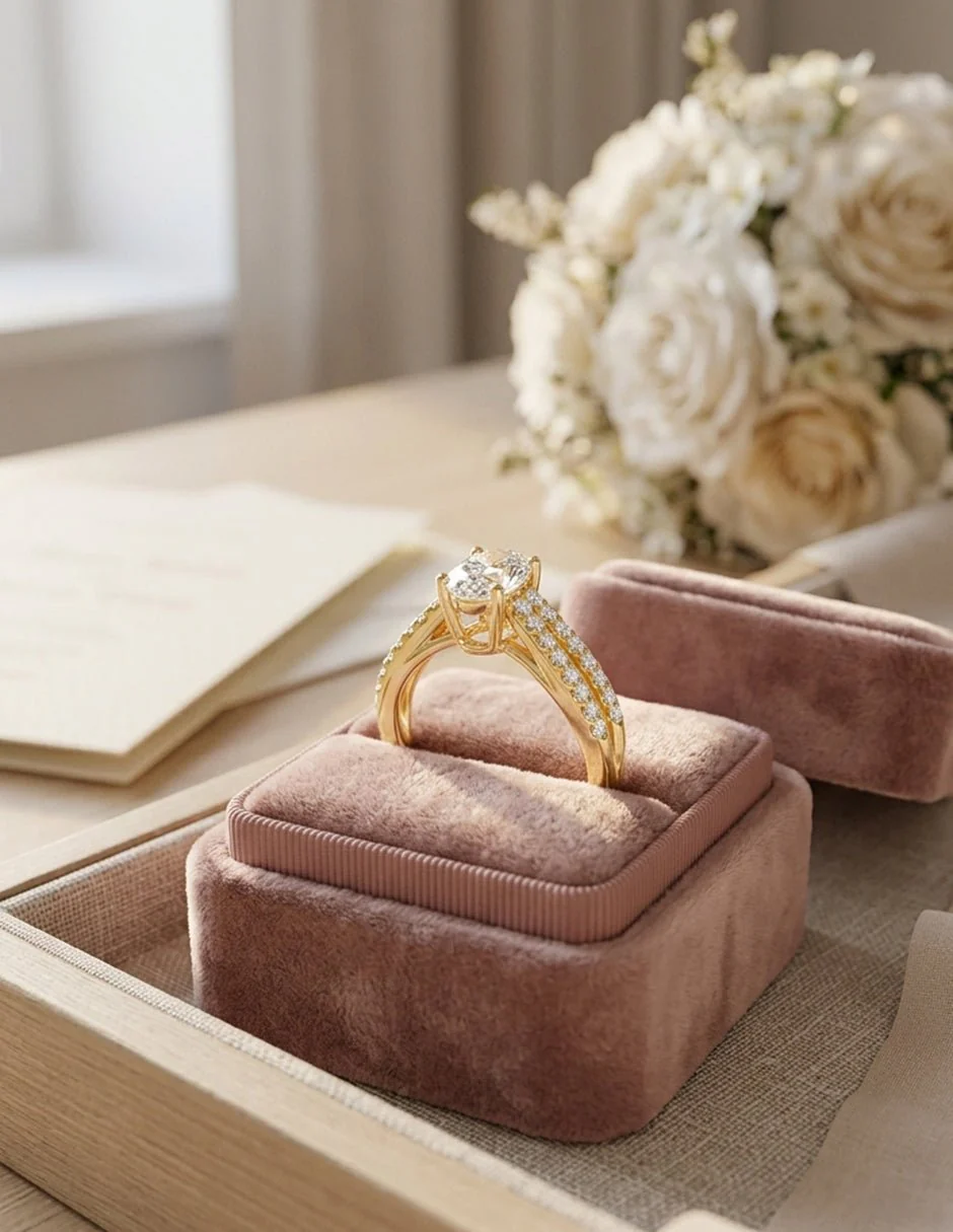 Montura para personalizar - piedras laterales - AMORE273-OV - Image 18