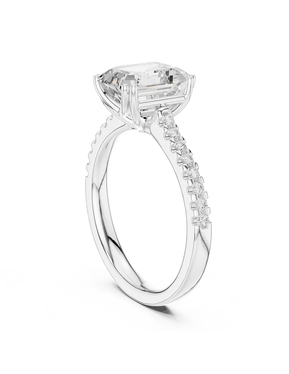 Montura para personalizar - piedras laterales - AMORE277-RA - Image 3