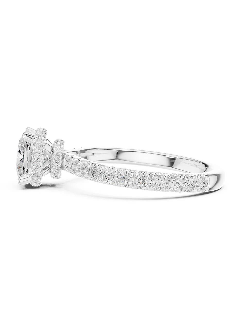 Montura para personalizar - piedras laterales - AMORE281-CU - Image 2