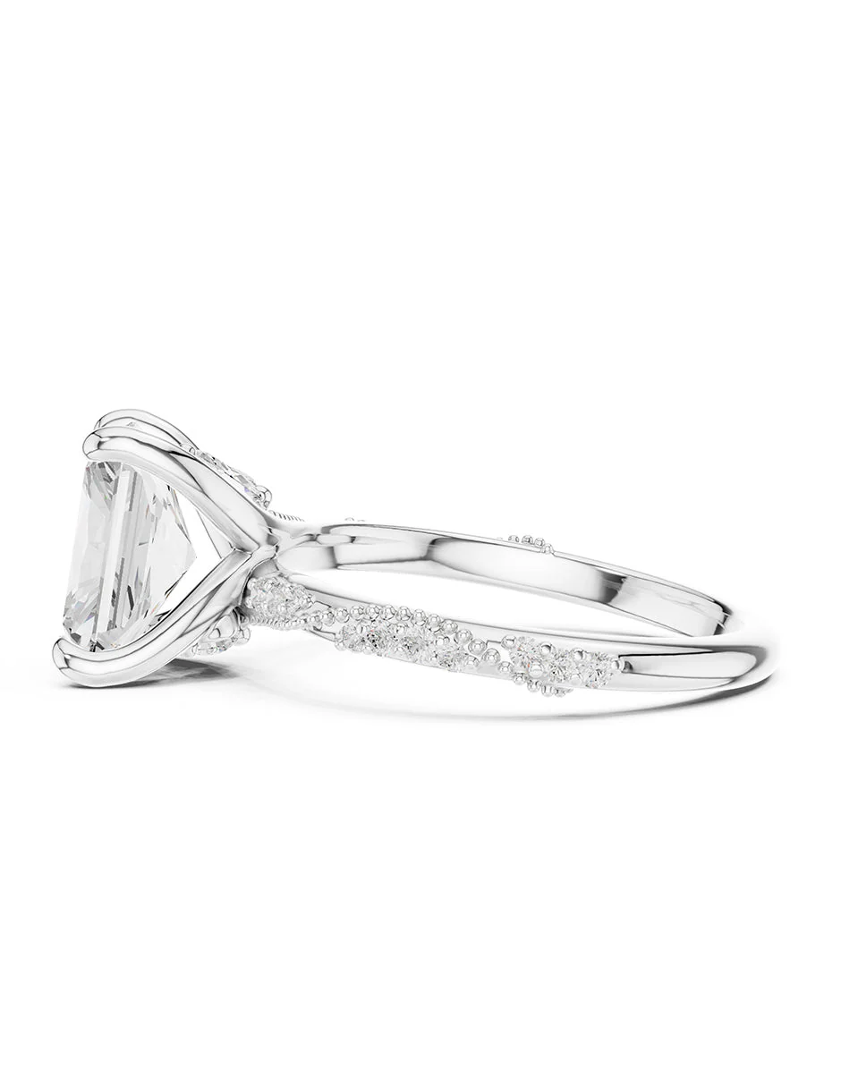 Montura para personalizar - piedras laterales - AMORE282-RA - Image 2
