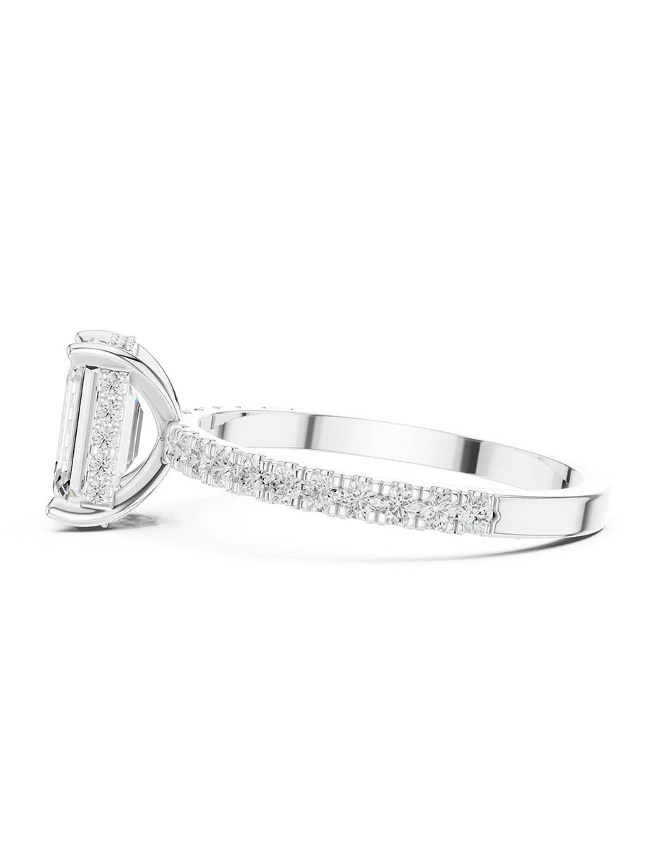 Montura para personalizar - piedras laterales - AMORE293-EM - Image 2
