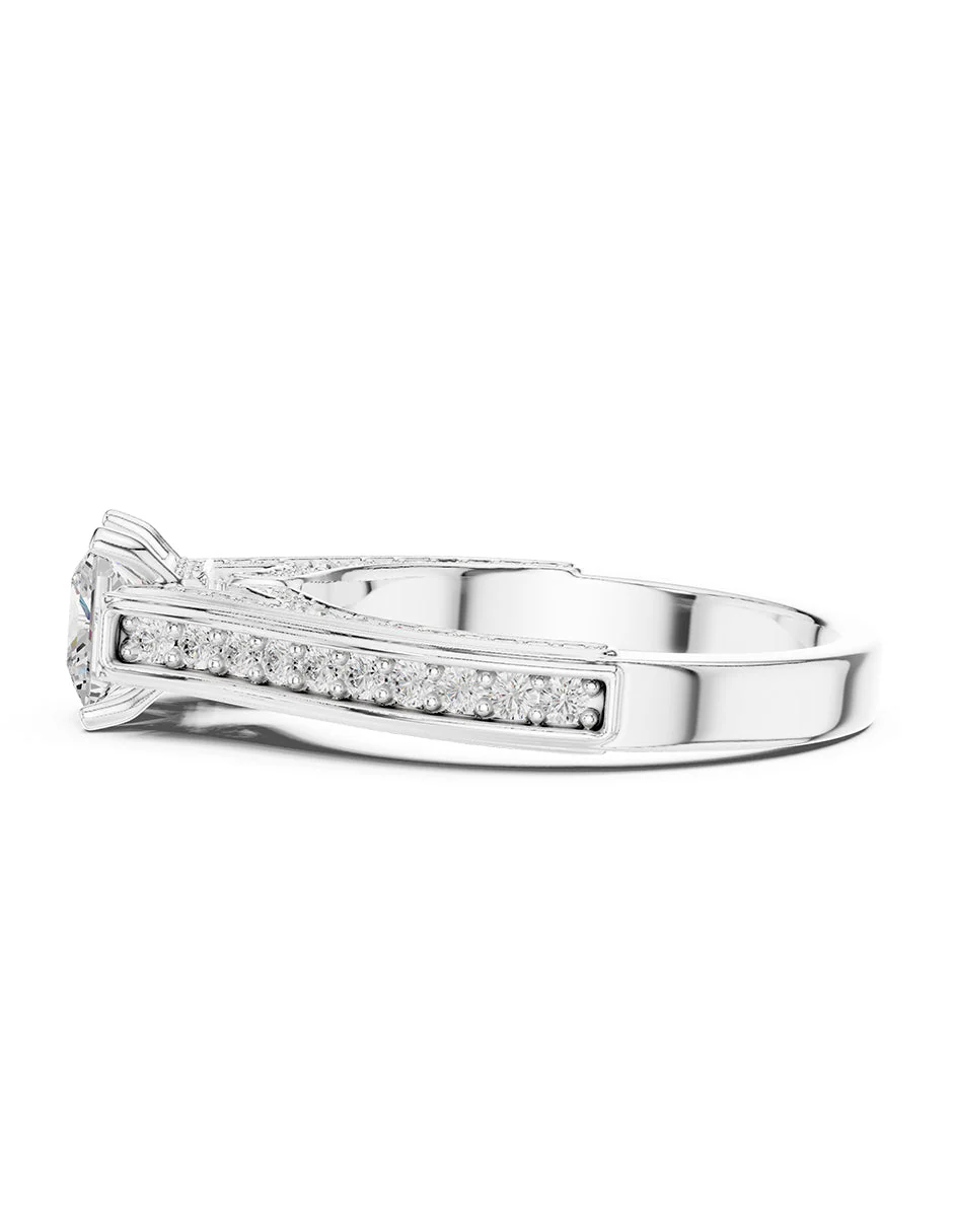 Montura para personalizar - piedras laterales - AMORE307-PR - Image 2