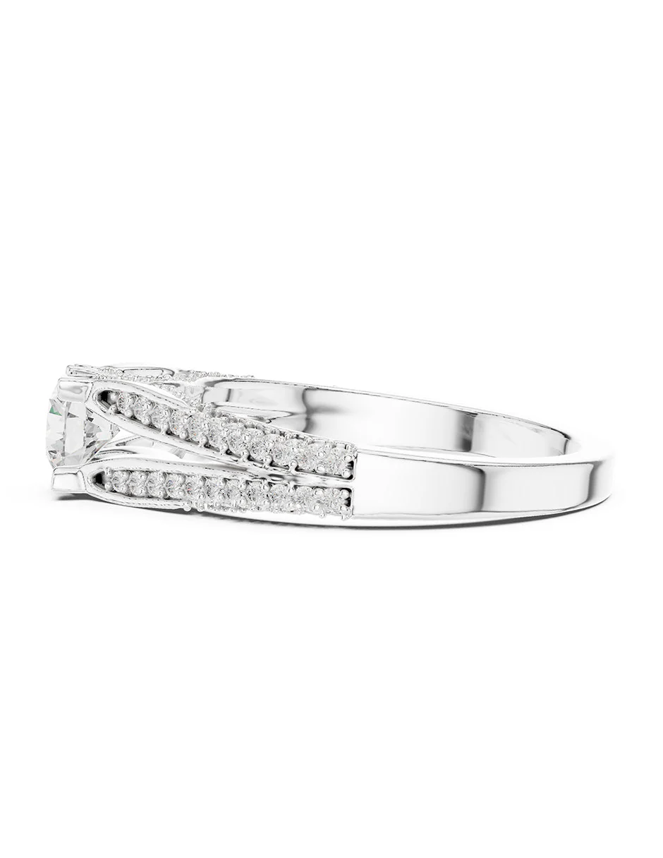 Montura para personalizar - piedras laterales - AMORE325-RD - Image 2