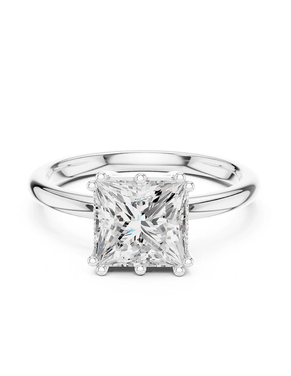 Montura para personalizar - piedras laterales - AMORE338-PR