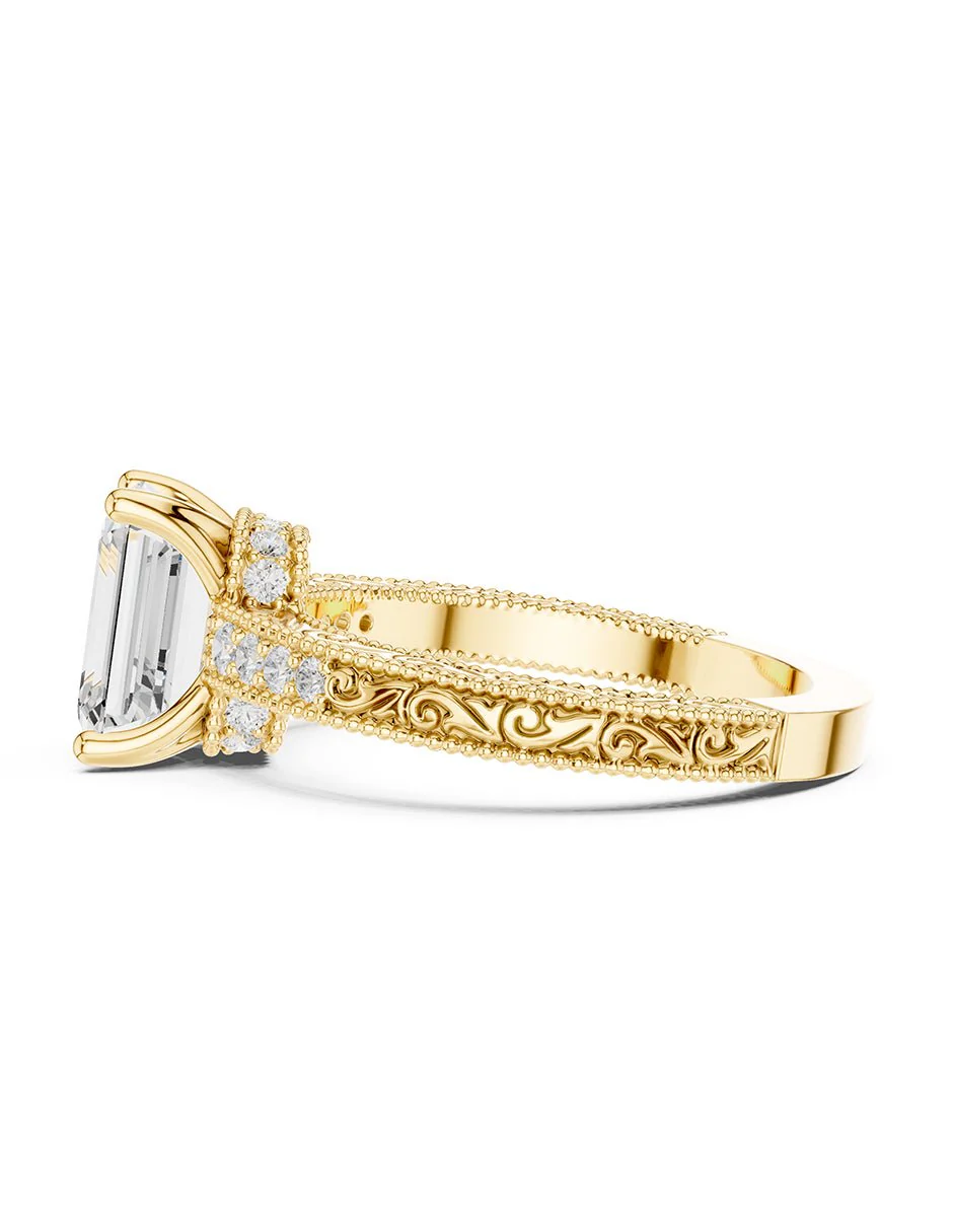Montura para personalizar - piedras laterales - AMORE340-EM - Image 6