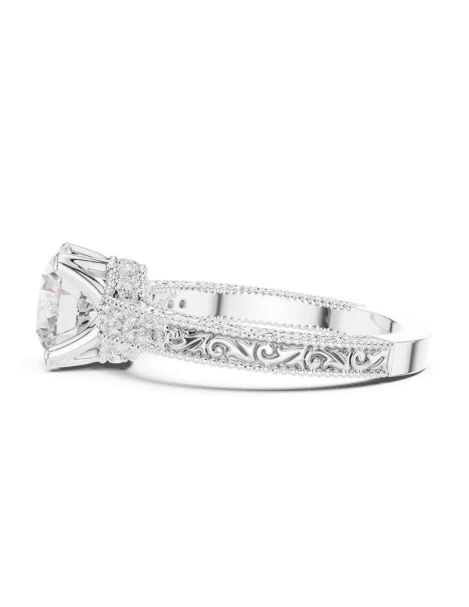 Montura para personalizar - piedras laterales - AMORE340-RD - Image 2