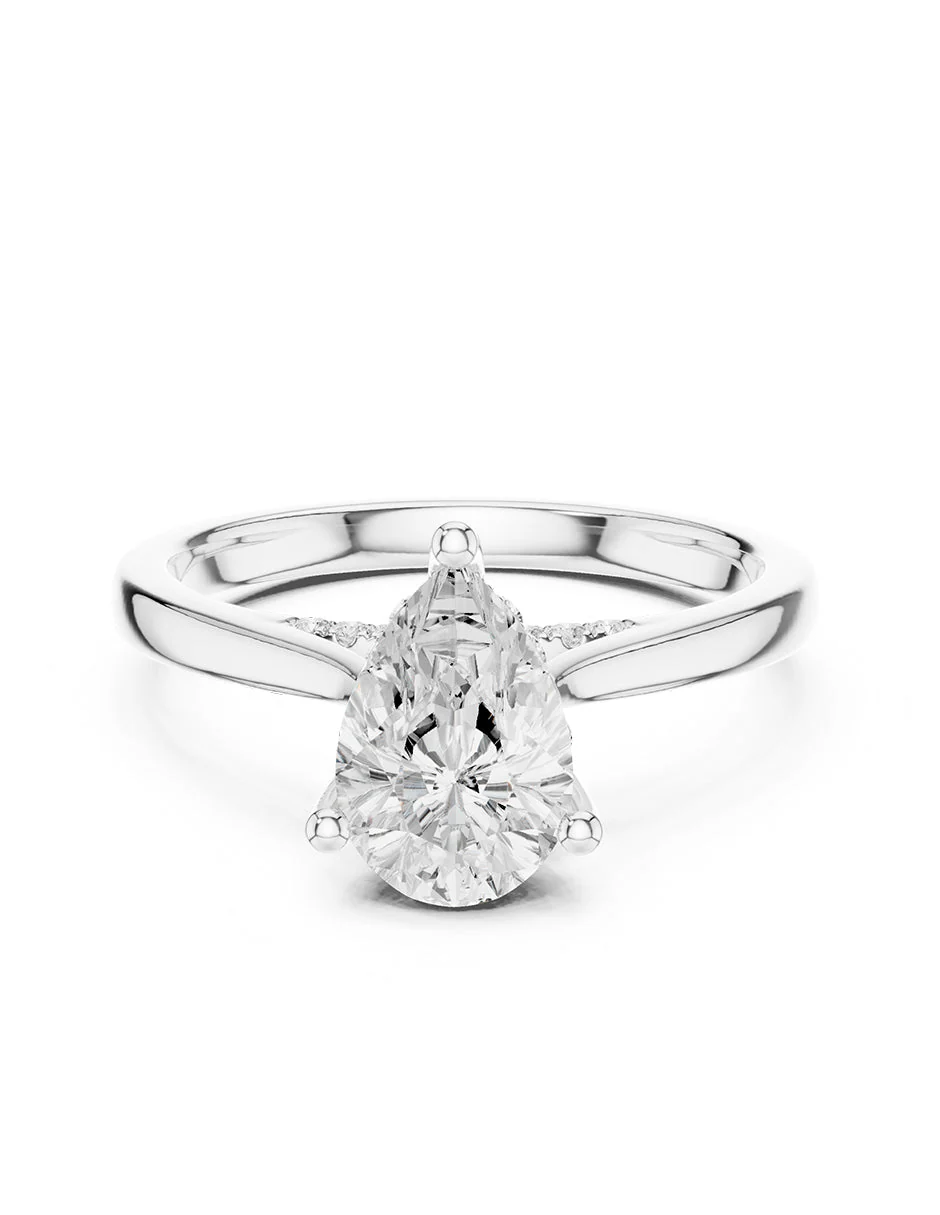 Montura para personalizar - piedras laterales - AMORE342-PE