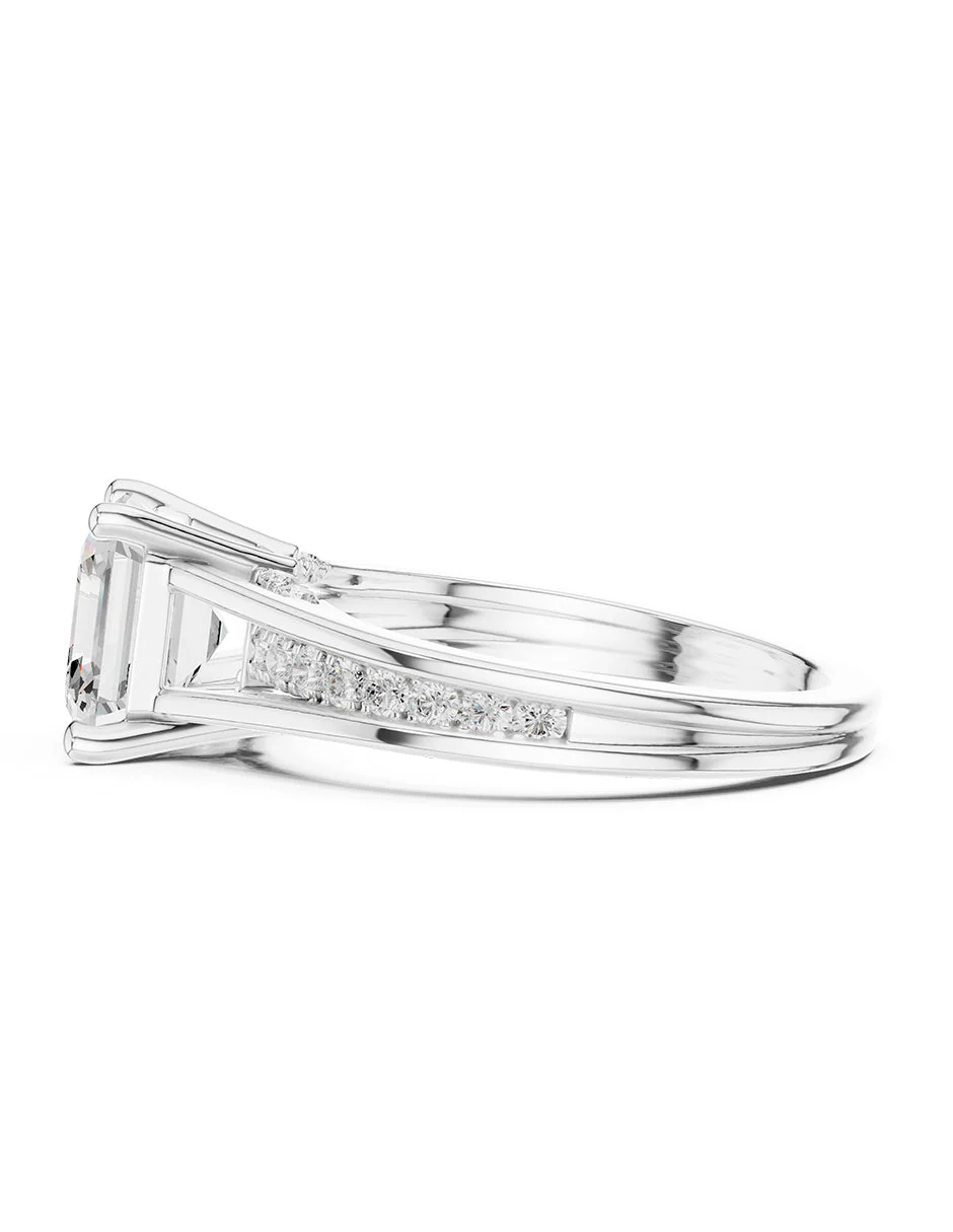 Montura para personalizar - piedras laterales - AMORE343-AS - Image 2