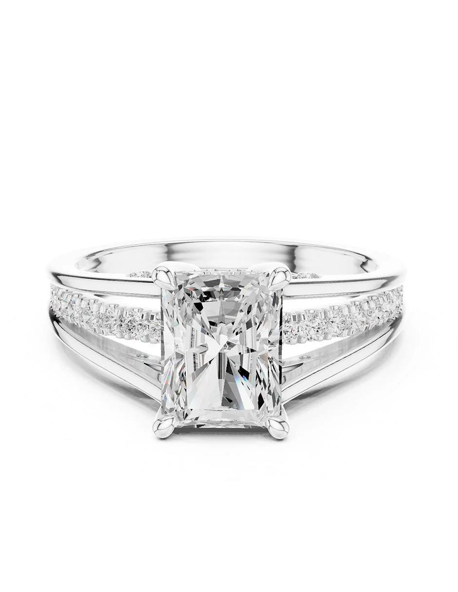 Montura para personalizar - piedras laterales - AMORE343-EM