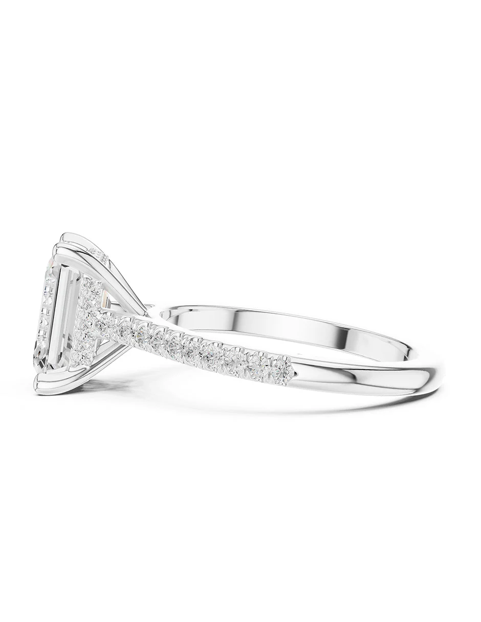 Montura para personalizar - piedras laterales - AMORE344-EM - Image 2