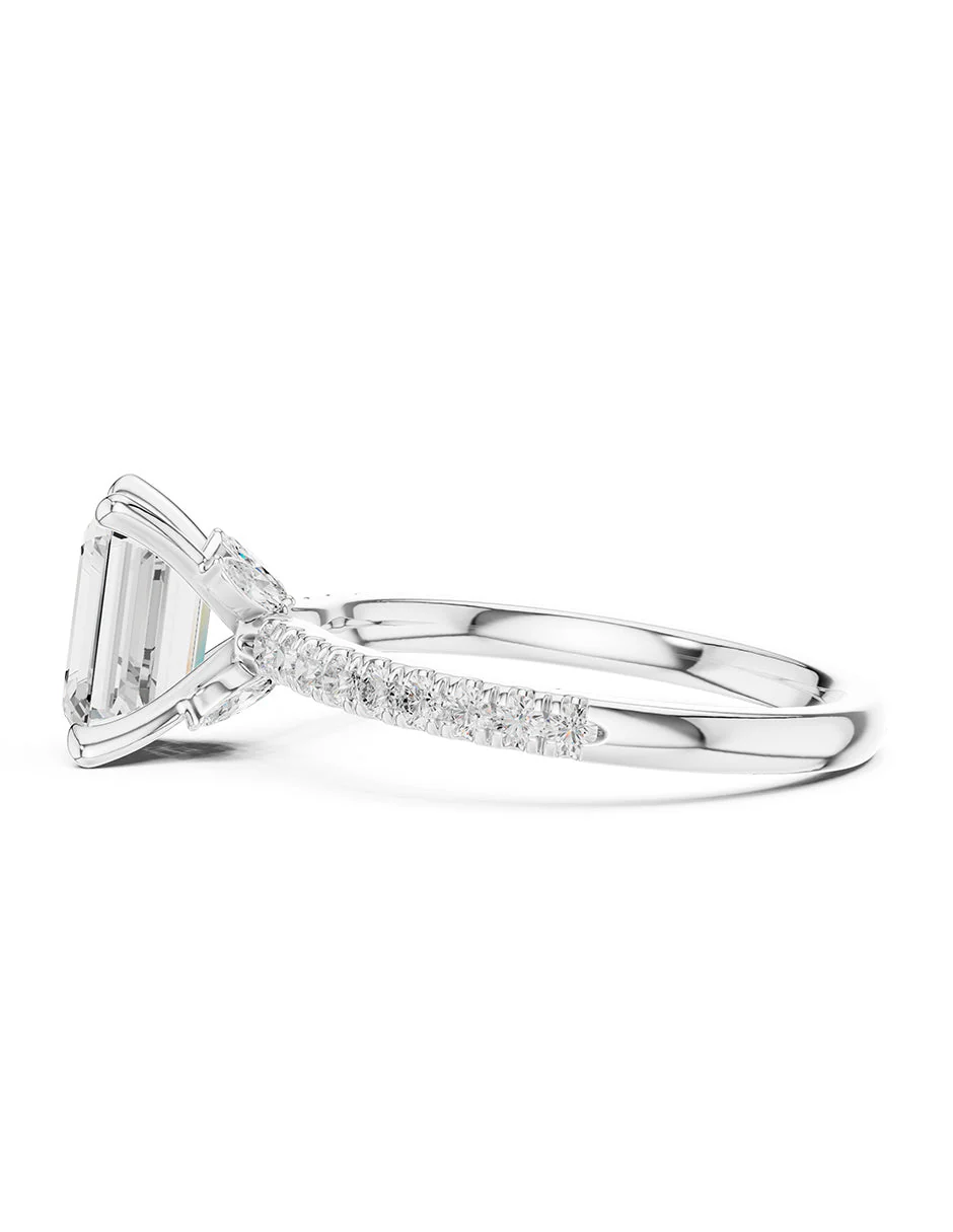 Montura para personalizar - piedras laterales - AMORE347-EM - Image 2