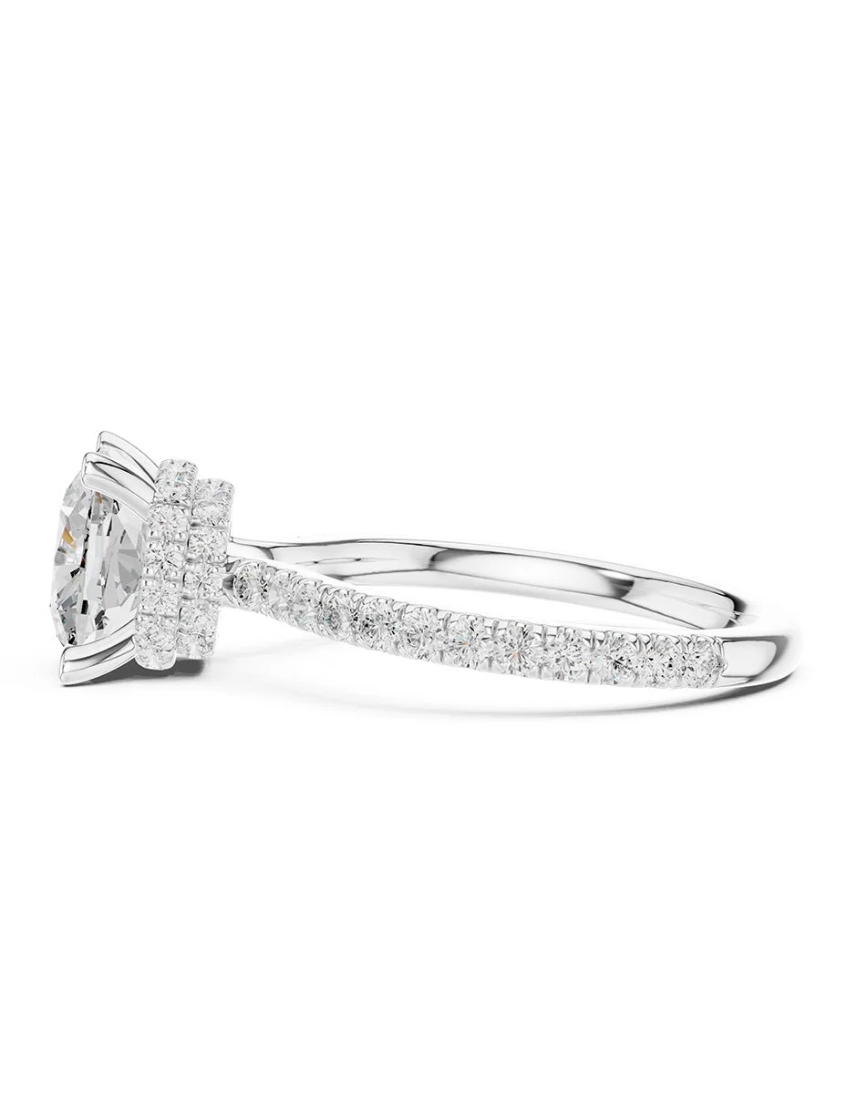 Montura para personalizar - piedras laterales - AMORE348-CU - Image 2