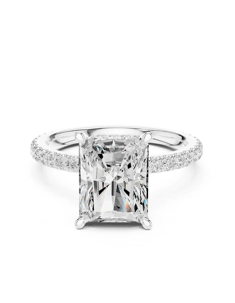 Montura para personalizar - piedras laterales - AMORE348-EM