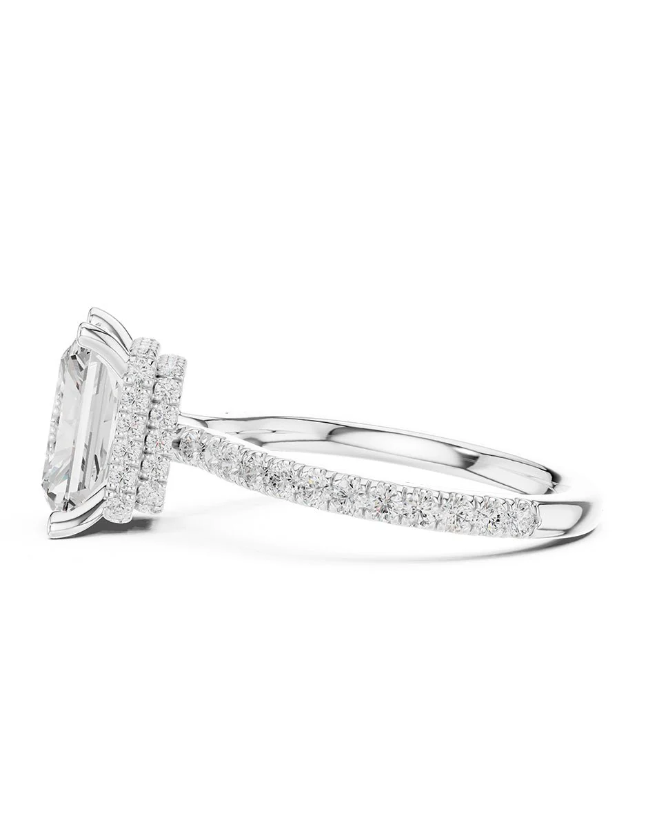Montura para personalizar - piedras laterales - AMORE348-EM - Image 2