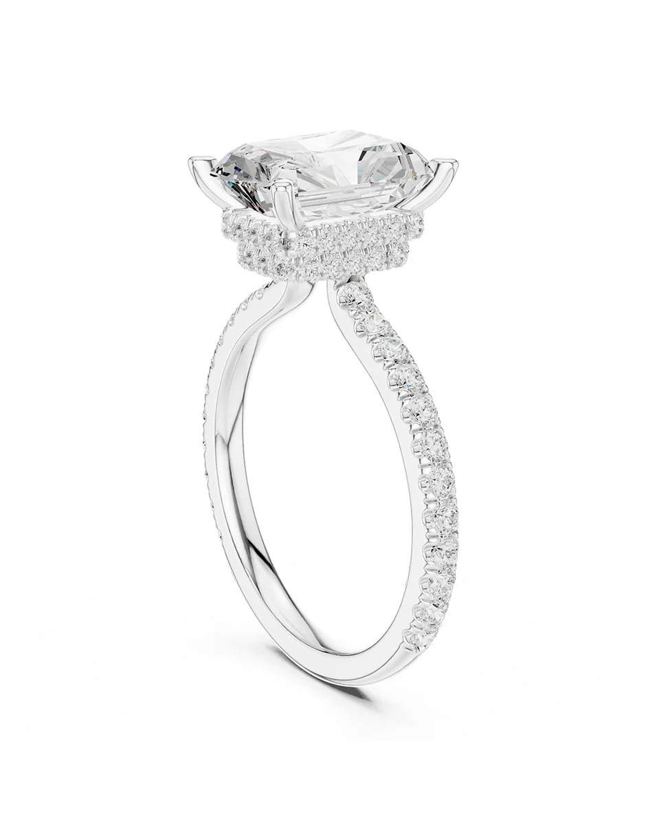 Montura para personalizar - piedras laterales - AMORE348-EM - Image 3