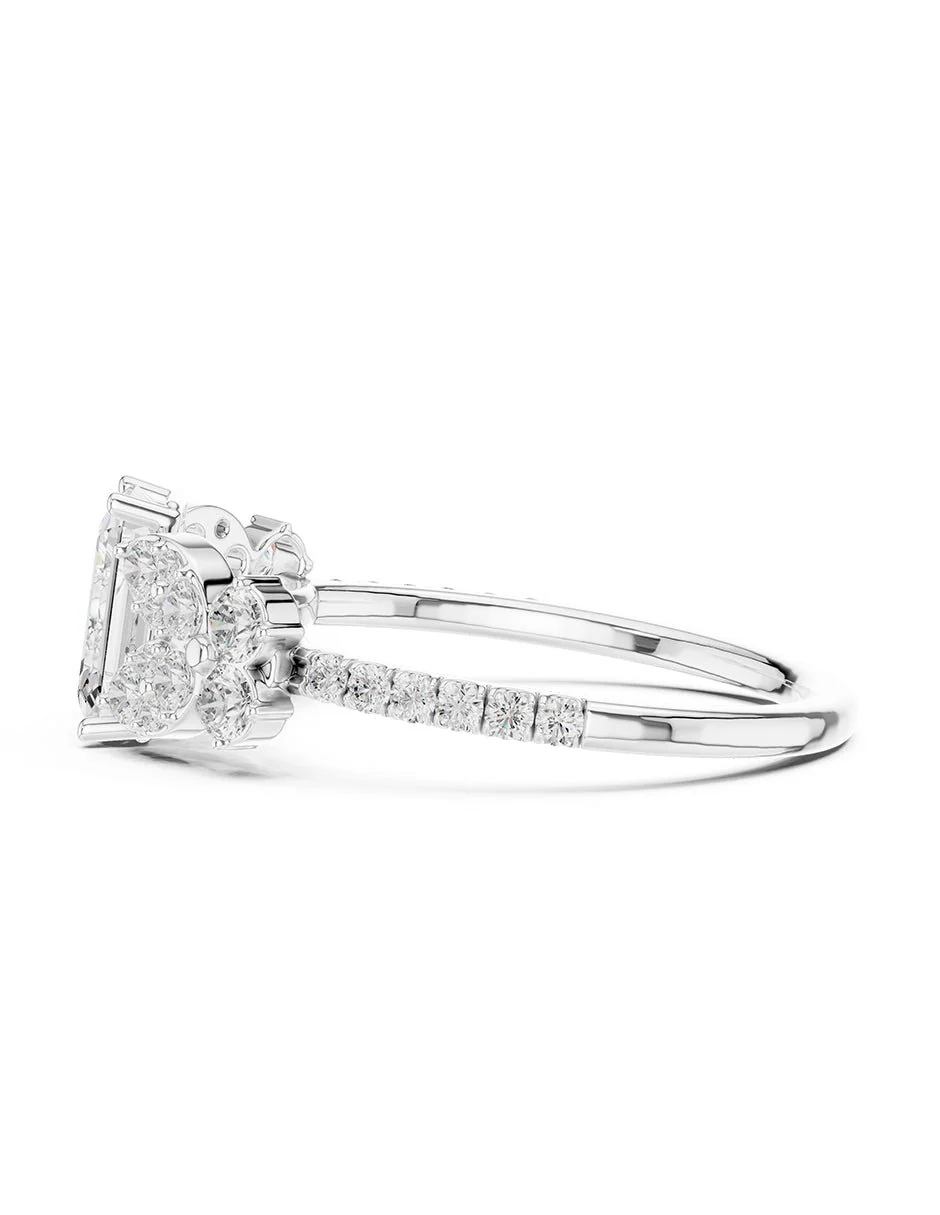 Montura para personalizar - piedras laterales - AMORE349-EM - Image 2