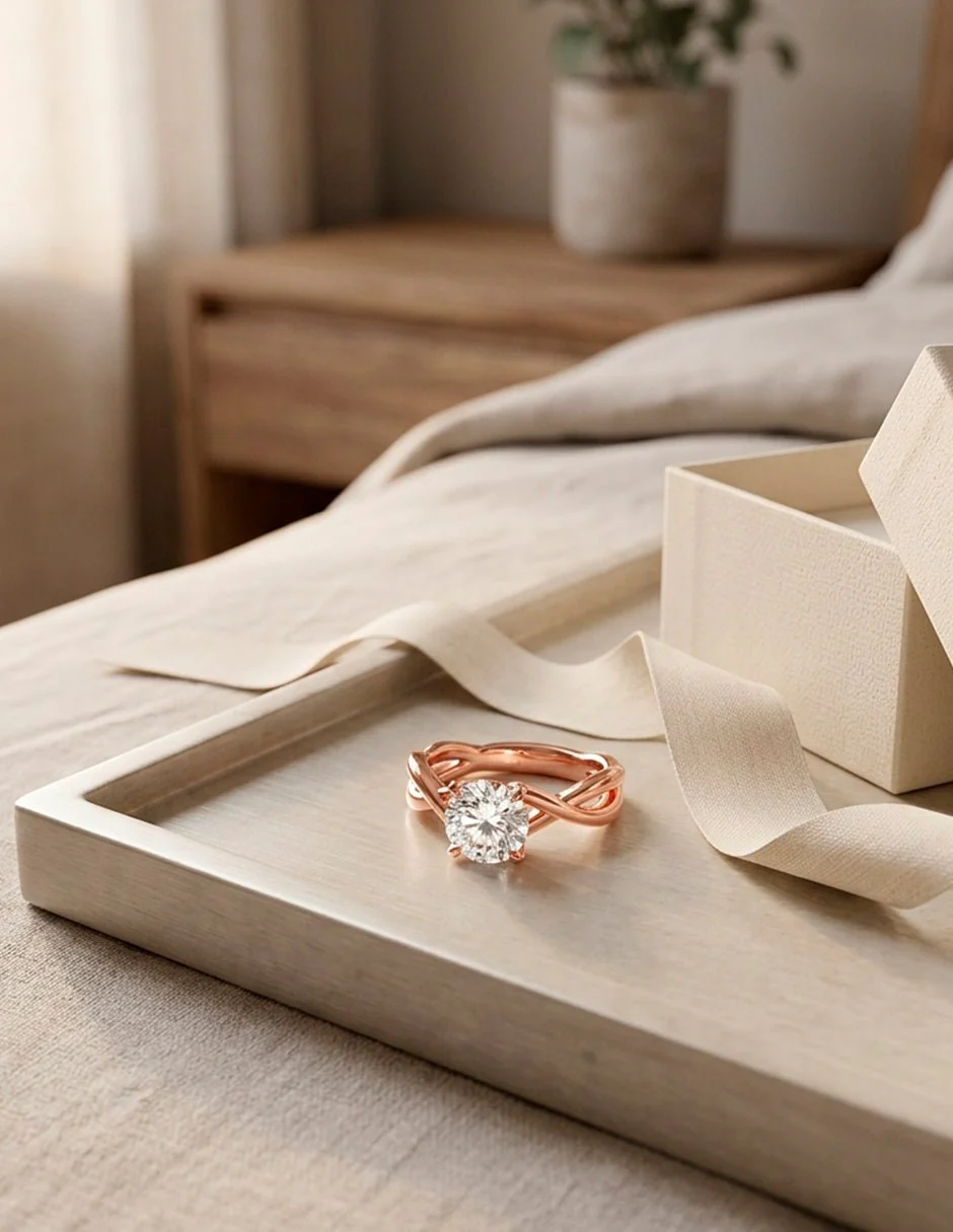 Anillo de compromiso - solitario - AMORE37-RD-LG - Image 21