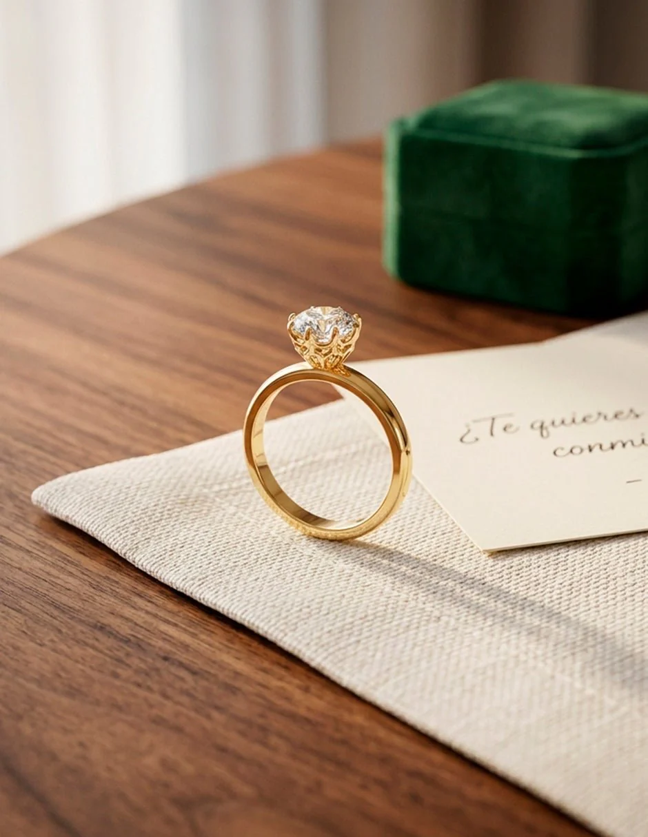 Anillo de compromiso - solitario - AMORE39-RD-LG - Image 19