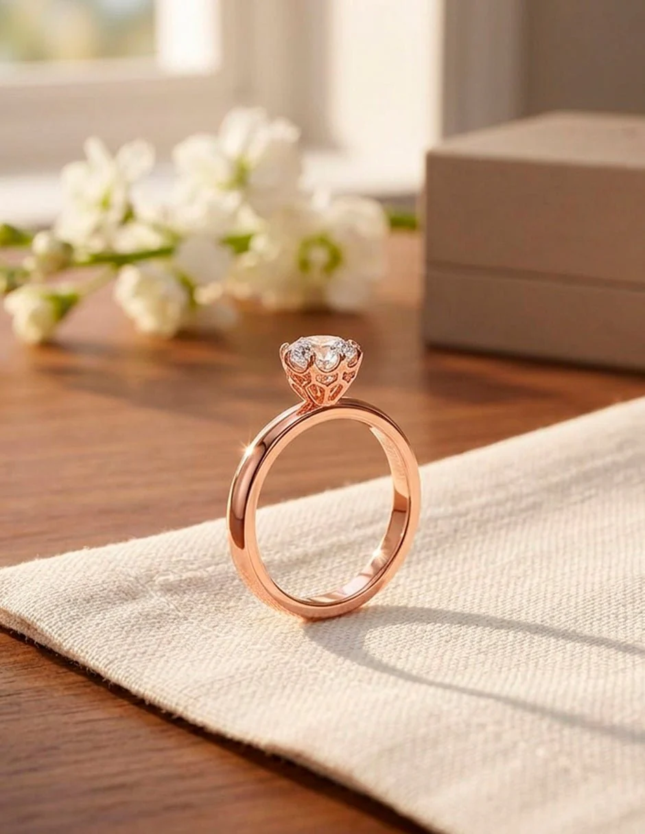 Anillo de compromiso - solitario - AMORE39-RD-LG - Image 23