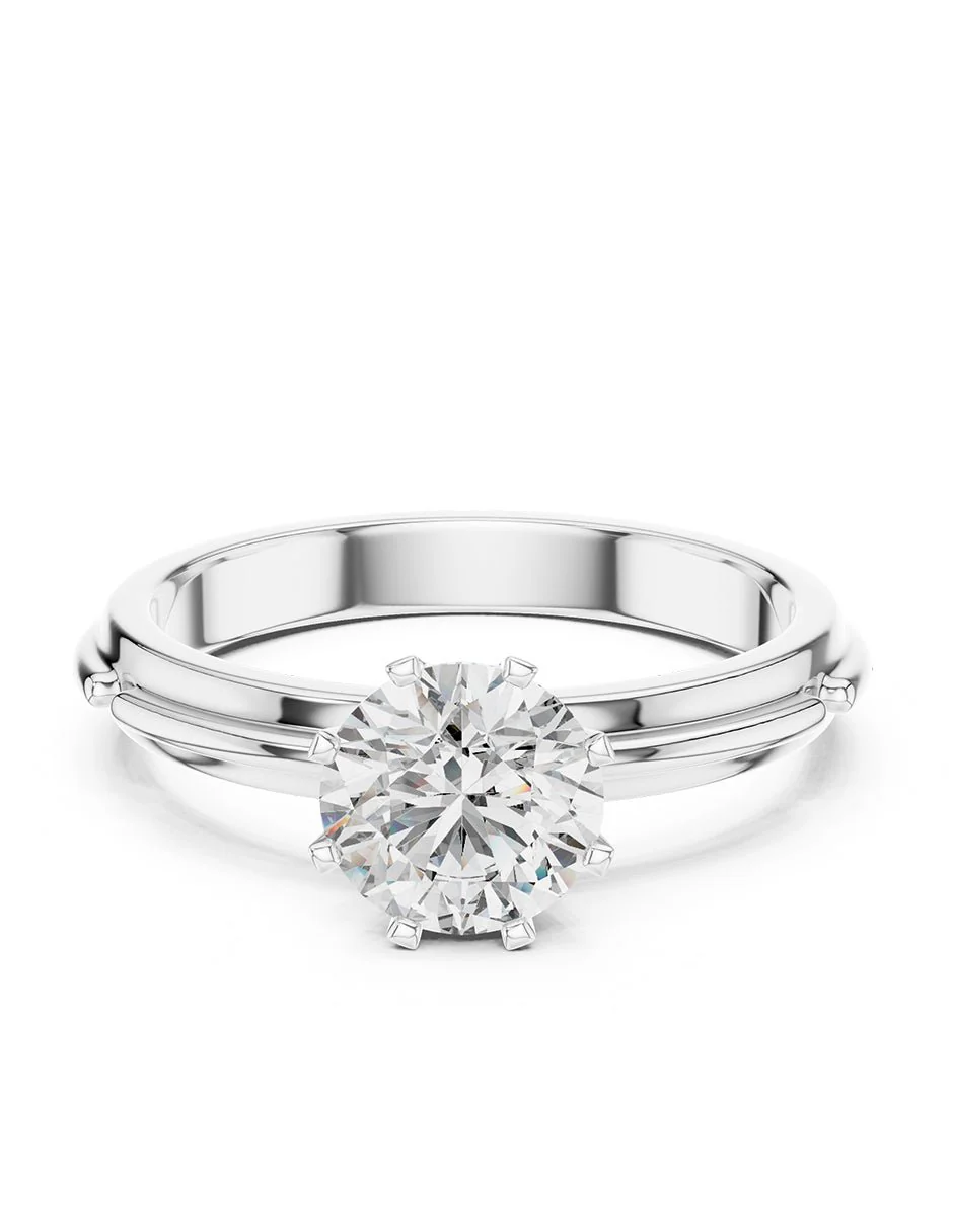 Anillo de compromiso - solitario - AMORE43-RD-LG