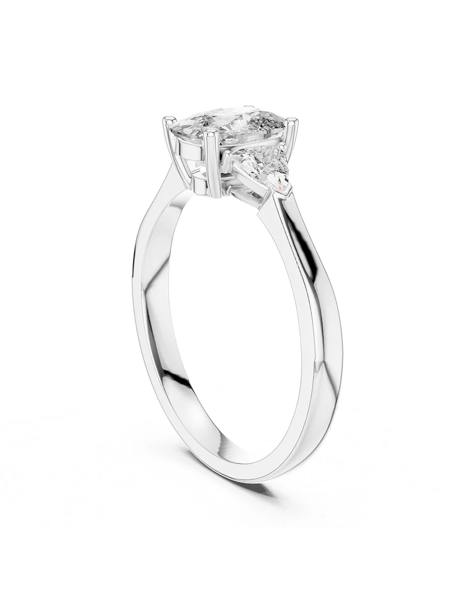Montura para personalizar - tres piedras - AMORE503-CU - Image 3