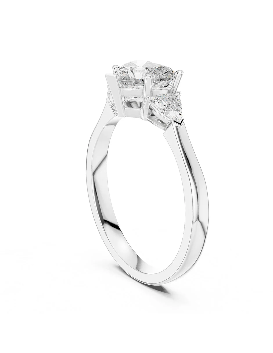 Montura para personalizar - tres piedras - AMORE503-HE - Image 3