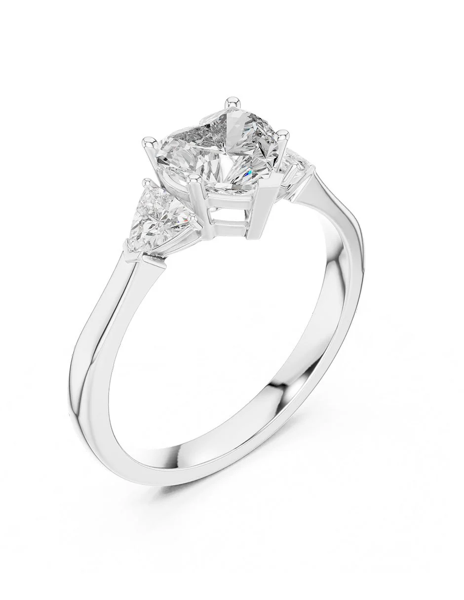 Montura para personalizar - tres piedras - AMORE503-HE - Image 4