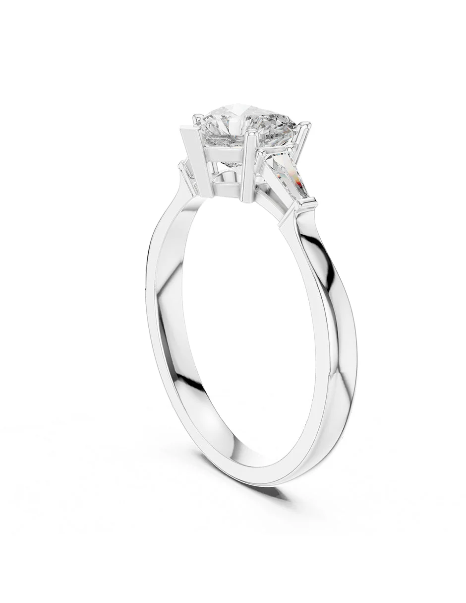Montura para personalizar - tres piedras - AMORE504-HE - Image 3