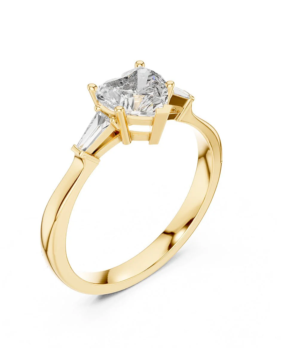 Montura para personalizar - tres piedras - AMORE504-HE - Image 8