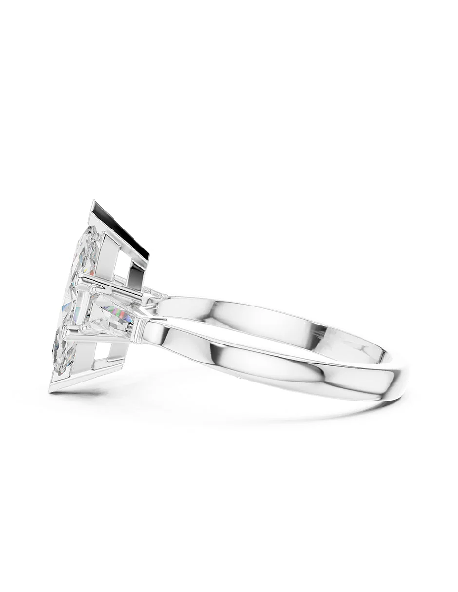 Montura para personalizar - tres piedras - AMORE504-MQ - Image 2