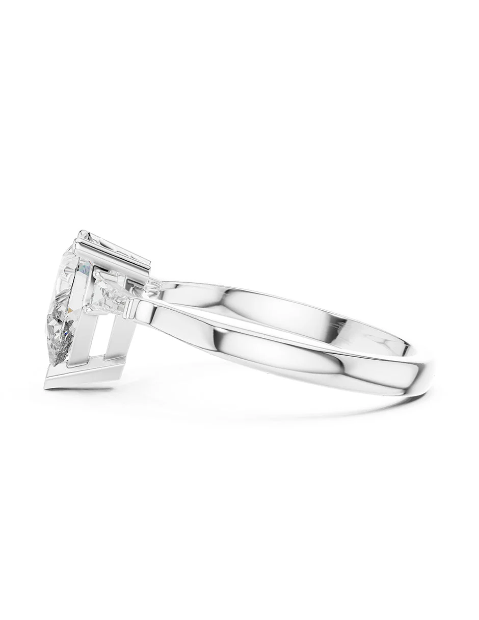Montura para personalizar - tres piedras - AMORE504-PE - Image 2