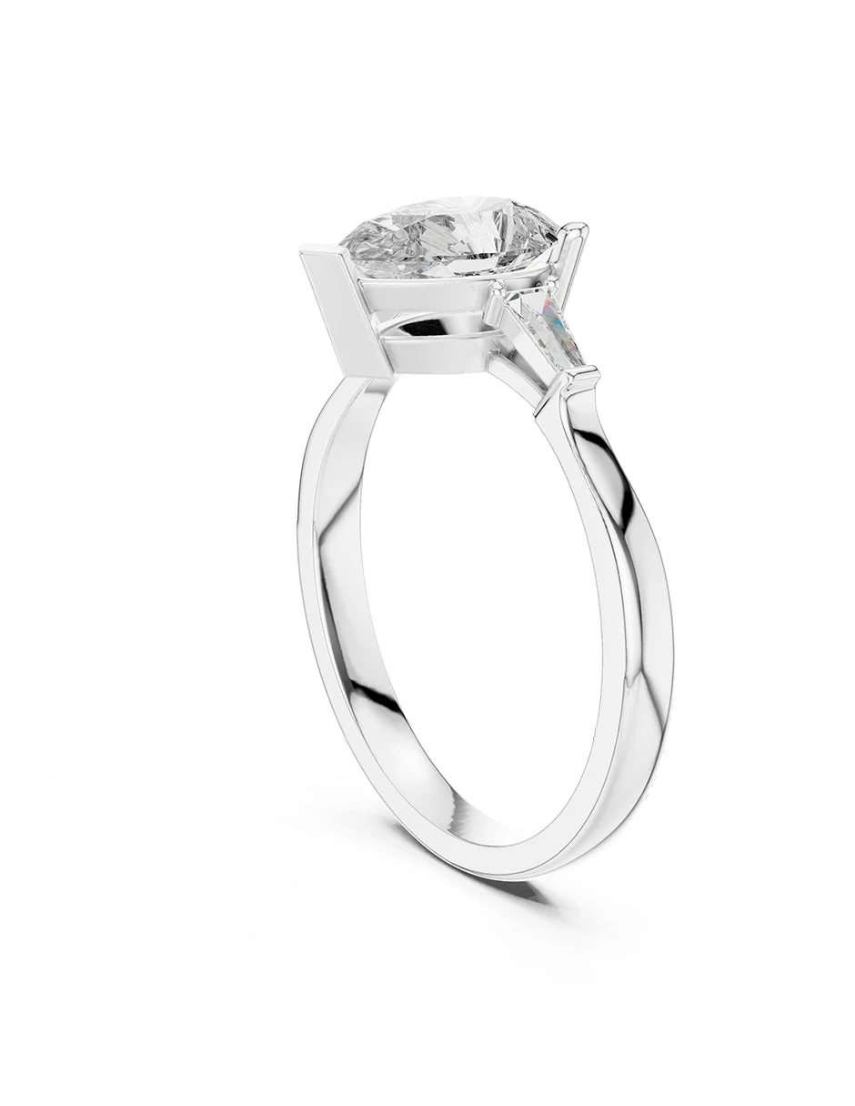 Montura para personalizar - tres piedras - AMORE504-PE - Image 3