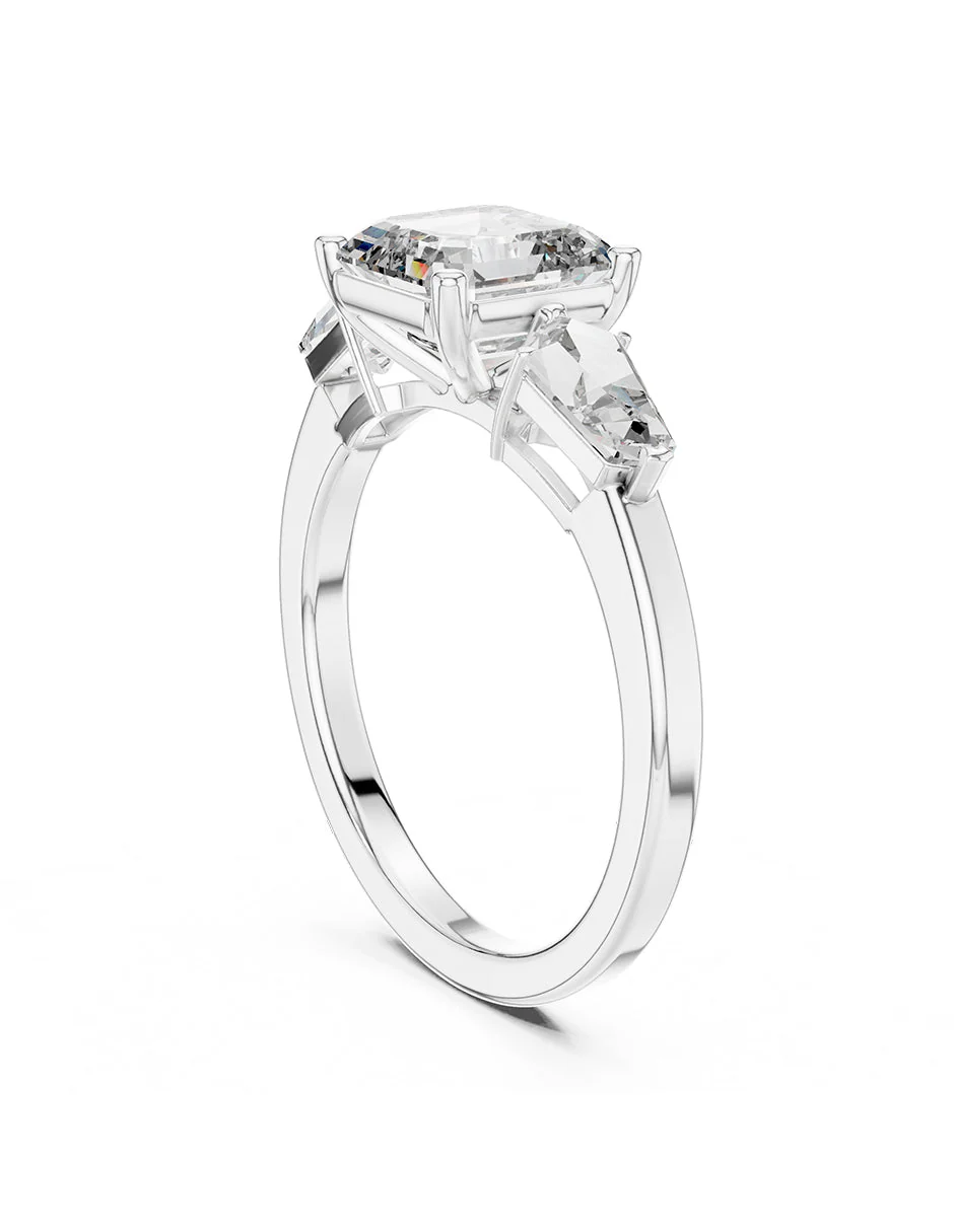 Montura para personalizar - tres piedras - AMORE505-AS - Image 3