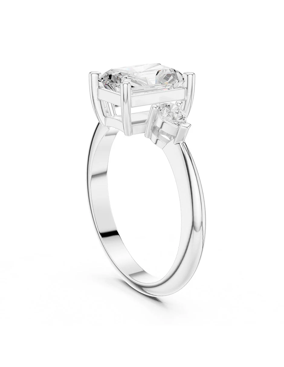 Montura para personalizar - tres piedras - AMORE506-RA - Image 3