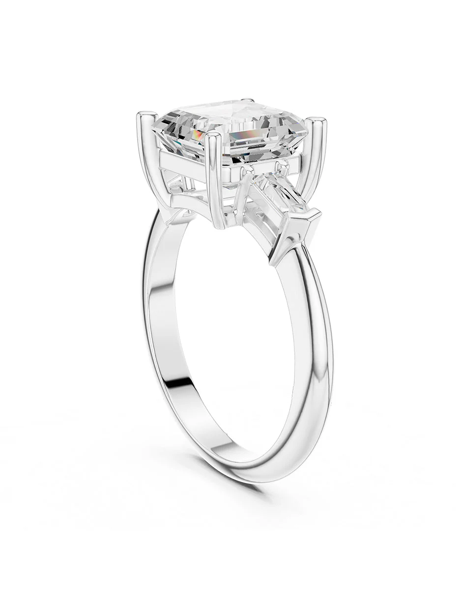 Montura para personalizar - tres piedras - AMORE507-AS - Image 3