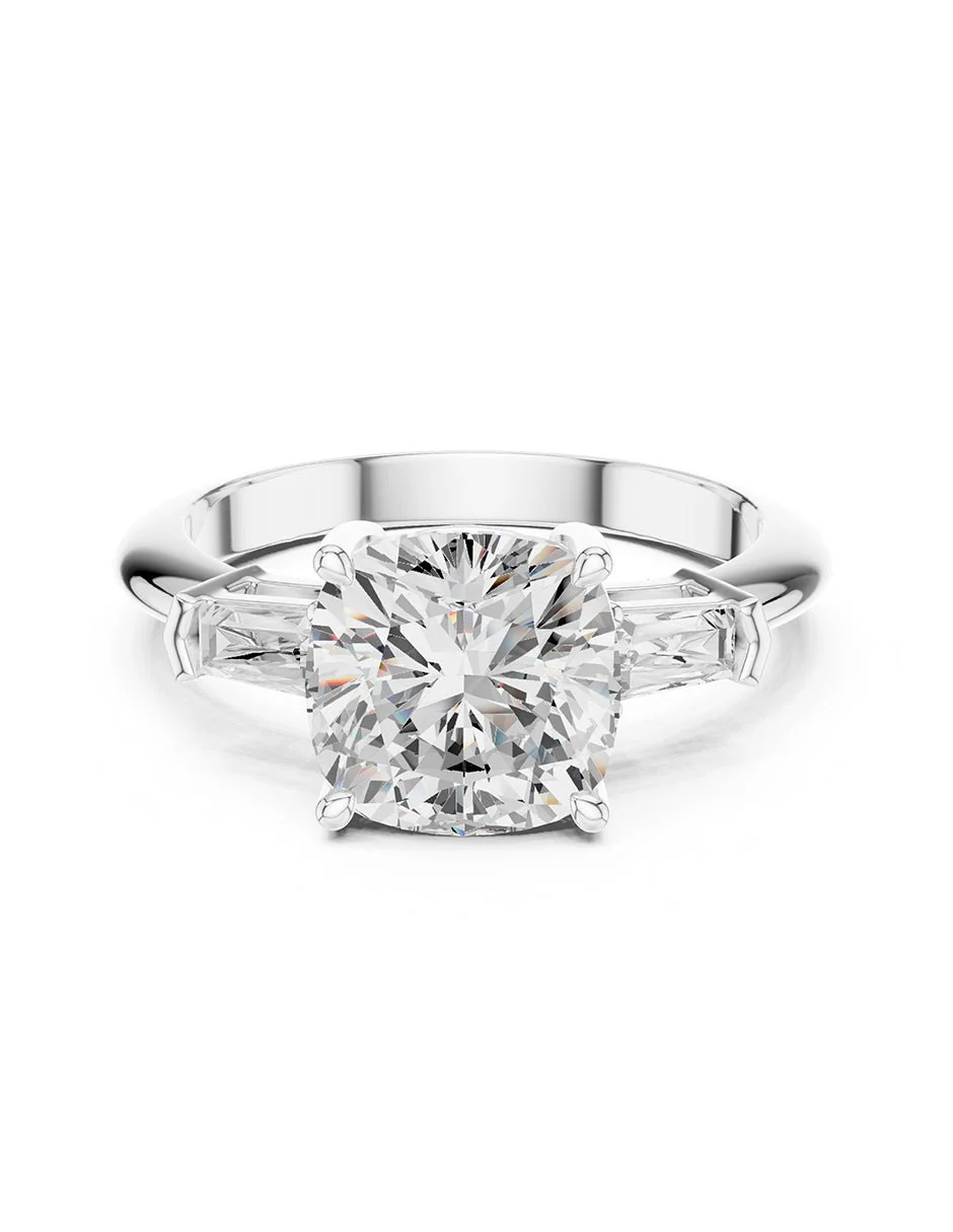 Montura para personalizar - tres piedras - AMORE507-CU