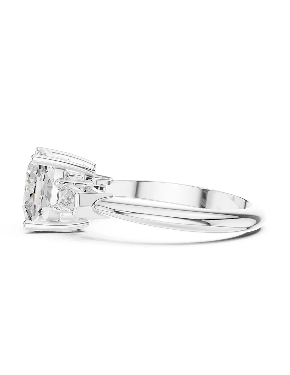Montura para personalizar - tres piedras - AMORE507-CU - Image 2