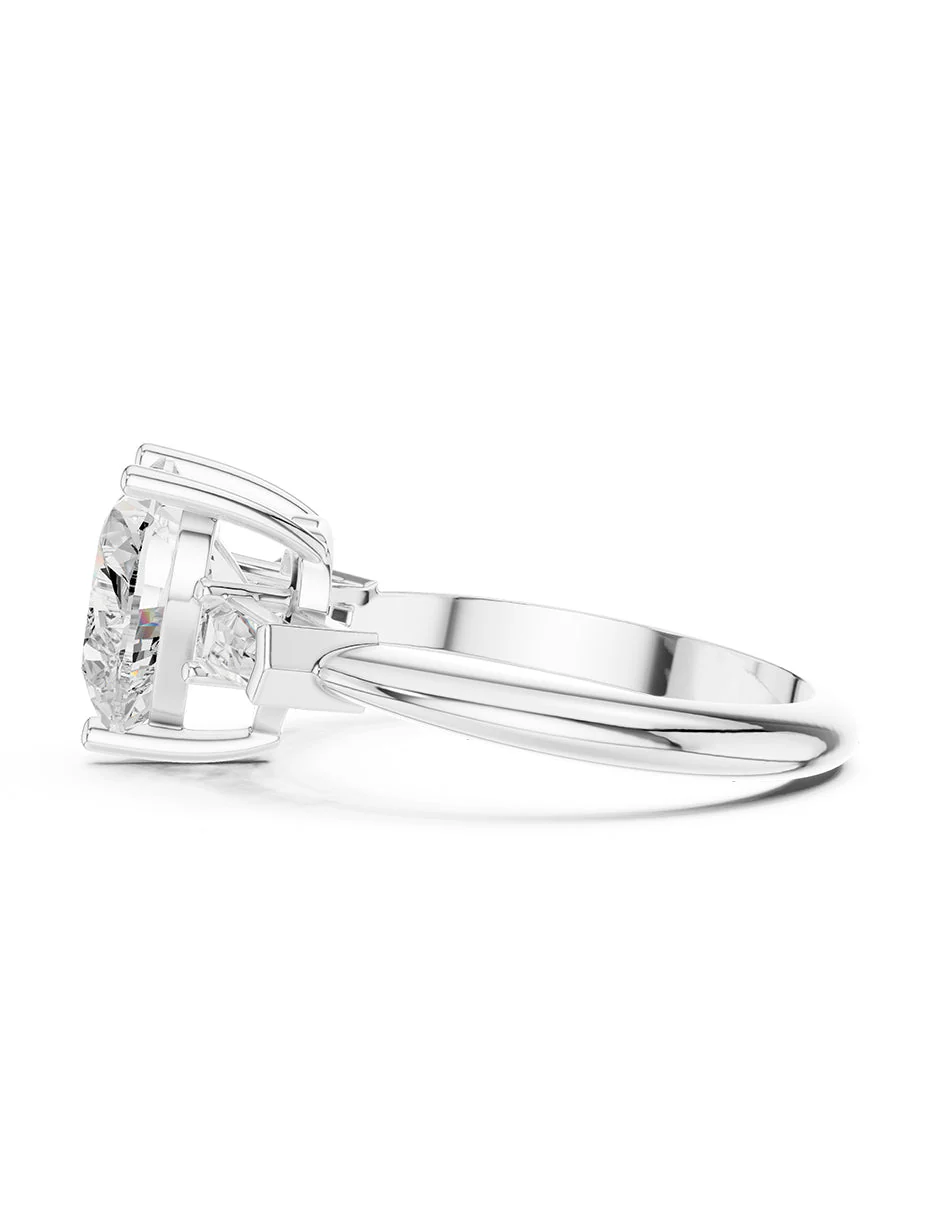 Montura para personalizar - tres piedras - AMORE507-HE - Image 2