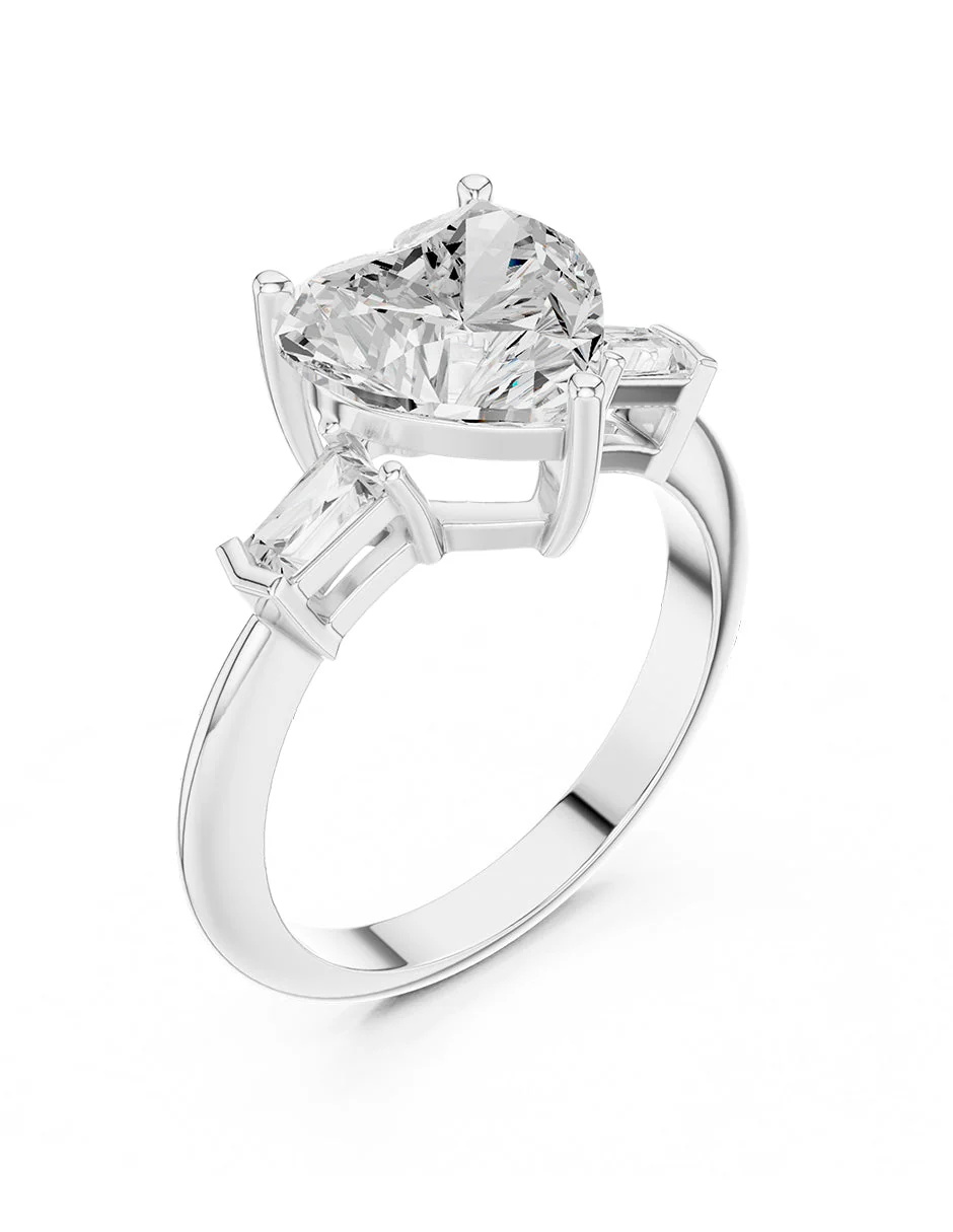 Montura para personalizar - tres piedras - AMORE507-HE - Image 4