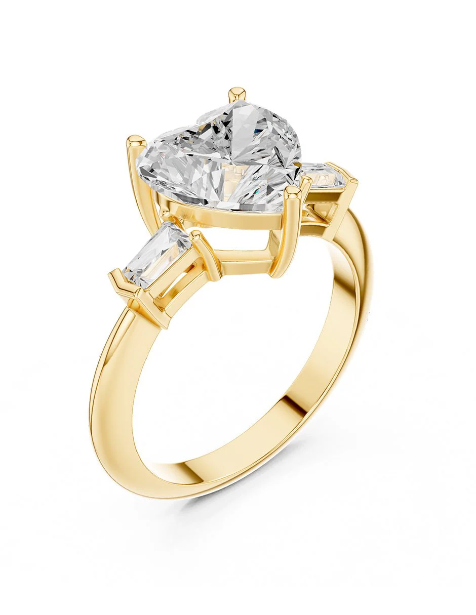 Montura para personalizar - tres piedras - AMORE507-HE - Image 8