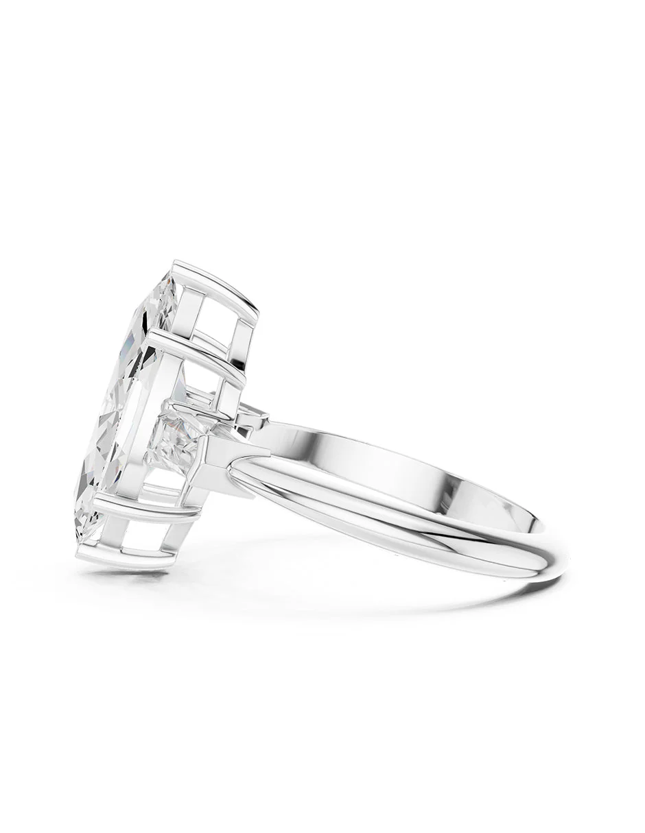 Montura para personalizar - tres piedras - AMORE507-MQ - Image 2