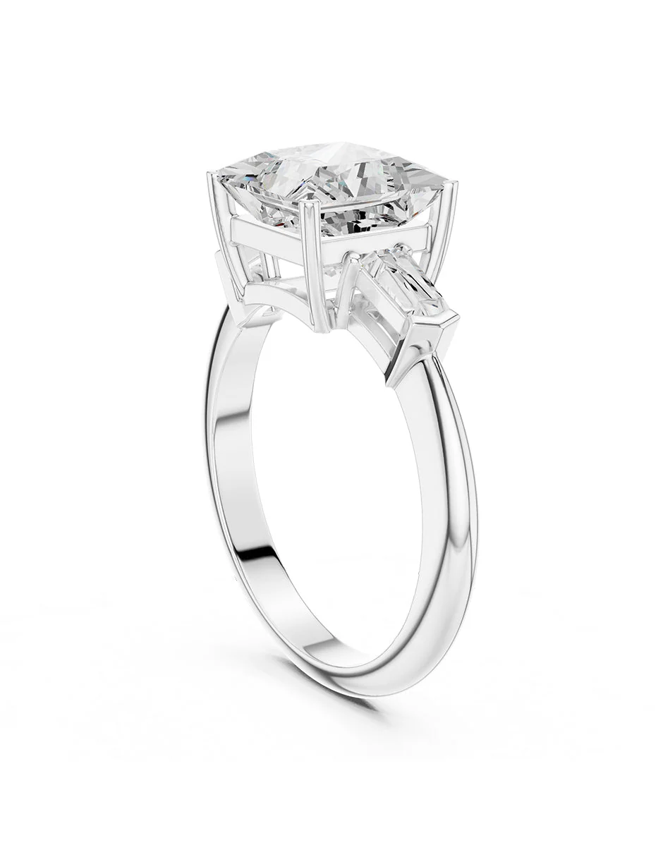 Montura para personalizar - tres piedras - AMORE507-PR - Image 3
