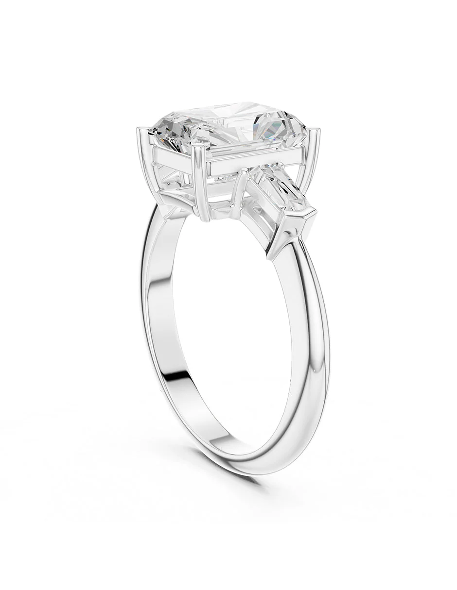 Montura para personalizar - tres piedras - AMORE507-RA - Image 3